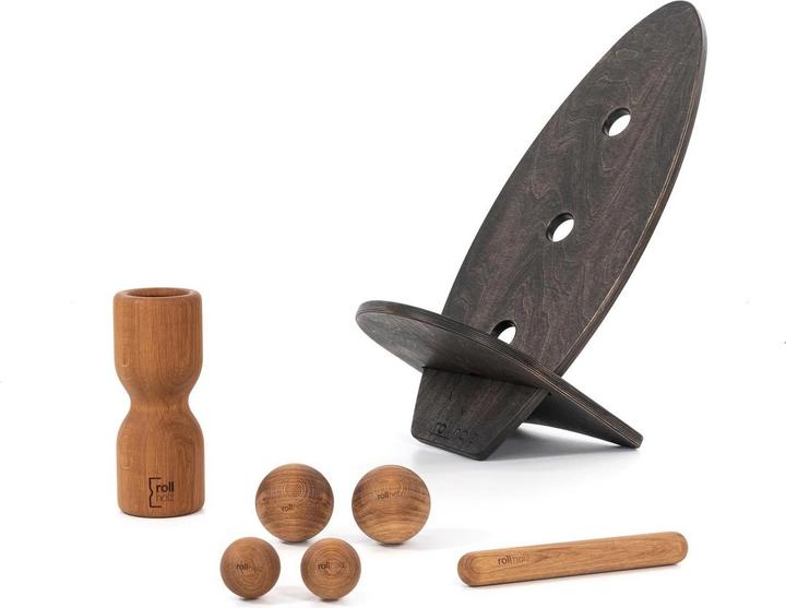Actual product image Rollholz rollbrett Set gross 2.0 (Eiche, schwarz)