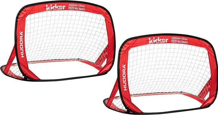 Produktbild Hudora Fussballtor Kicker Pop Up 2-er Set 120x80x80cm