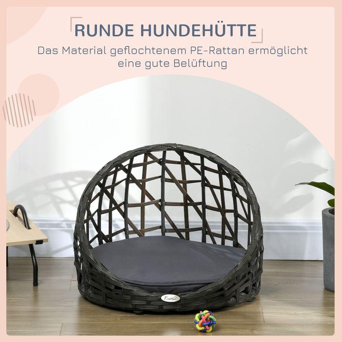 Produktbild PawHut Hundekorb mit Kissen (Katze, Hund)