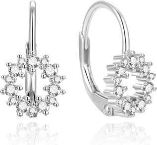 Beneto Elegant silver earrings with zircons AGUC2213L (L)