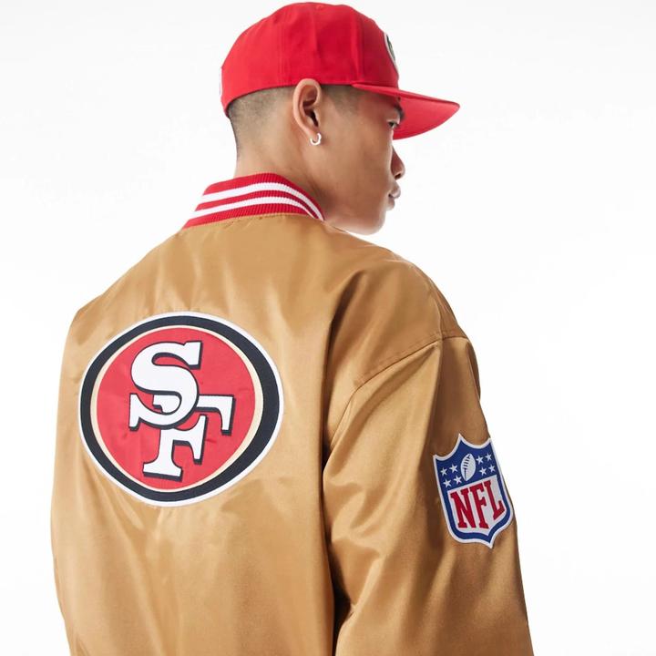 Actual product image New Era Varsity Satin Bomber Jacket San Francisco 49ers - XL (XL)