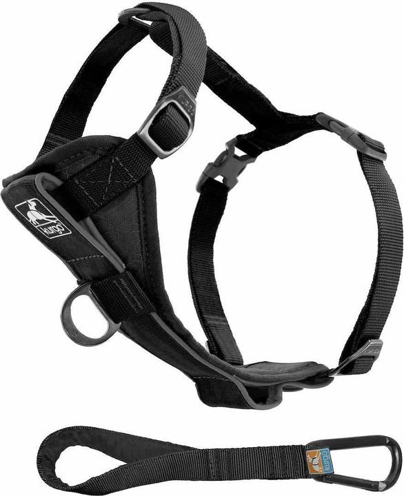 Productafbeelding Kurgo Tru-Fit Smart Harnas met Veiligheidsgordel Tether M Zwart - (604.1222) (M, Hond, Loop)