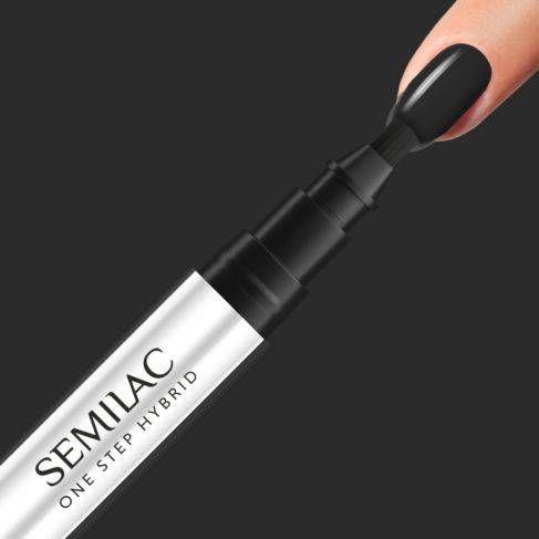 Actual product image Semilac One Step Hybrid The Black 3ml S190 universal (The Black, UV gel varnish)