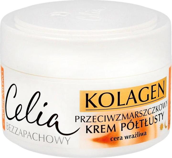 Celia Collagen Anti-Wrinkle Cream Semi-Skimmed Face Goat Milk 50Ml (50 ml, 24h Creme)
