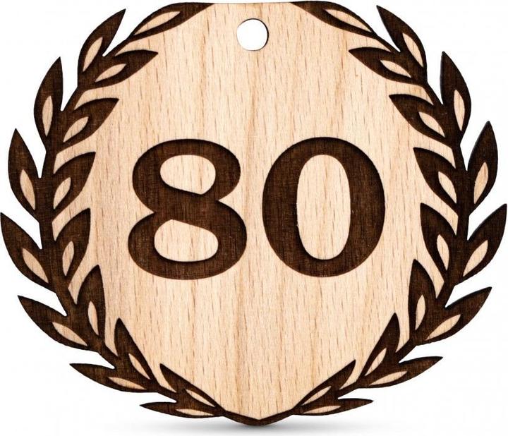 Produktbild ZNatur 80. Geburtstag Holz Anhänger Geschenk Deko mit Gravur No.101