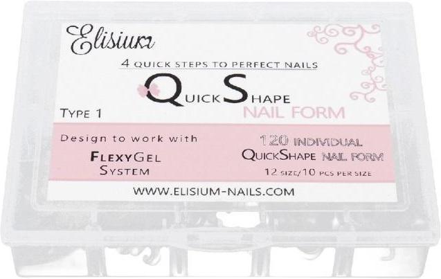 Produktbild Elisium Quick Shape Nail Form Type 1 forms for extending nails 120 pcs.