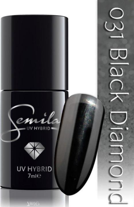 Actual product image Semilac 031 Black Diamond 7ml (Black Diamond, UV gel varnish)