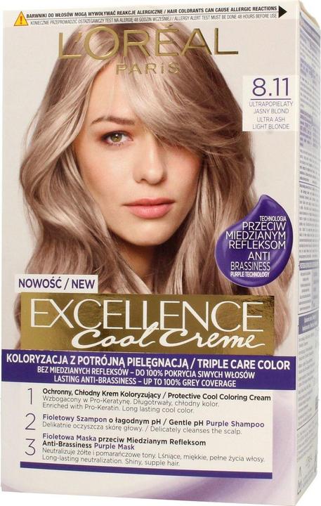 Actual product image L'Oréal Paris Excellence Cool Creme (8.11 Ultra Ash Light Blonde)