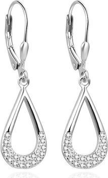 Agato Charming silver earrings with zircons AGUC3523