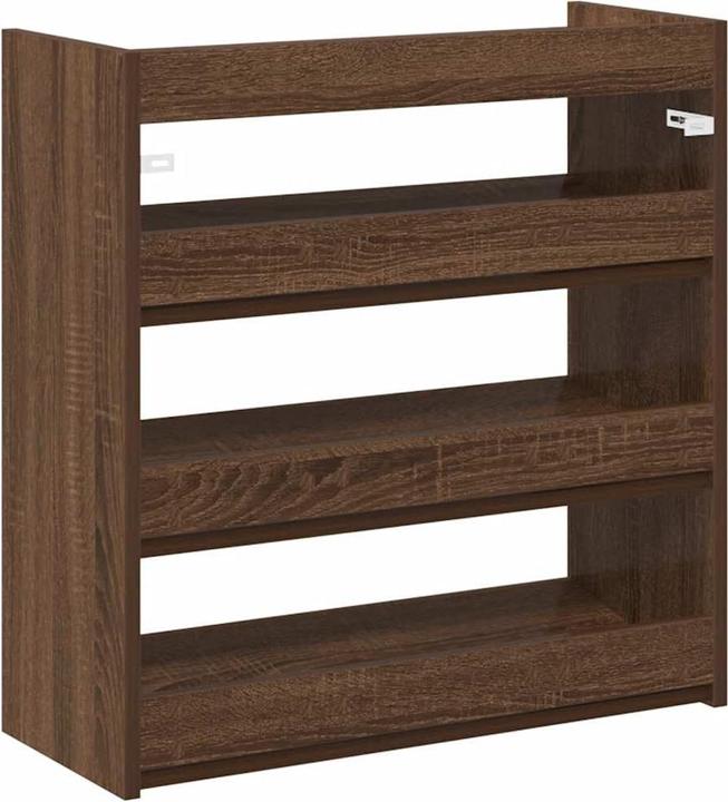 Produktbild VidaXL Schuhregal Braun Eichen-Optik 60x25x62 cm Holzwerkstoff