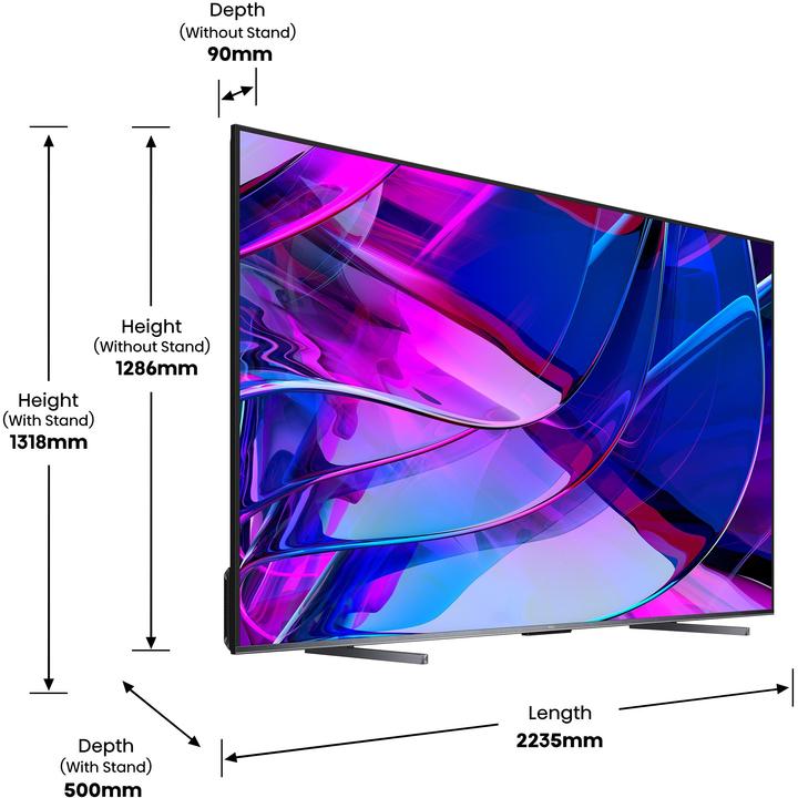 Produktbild Hisense TV 100U7KQ (100", U7K, LED, 4K, 2023)