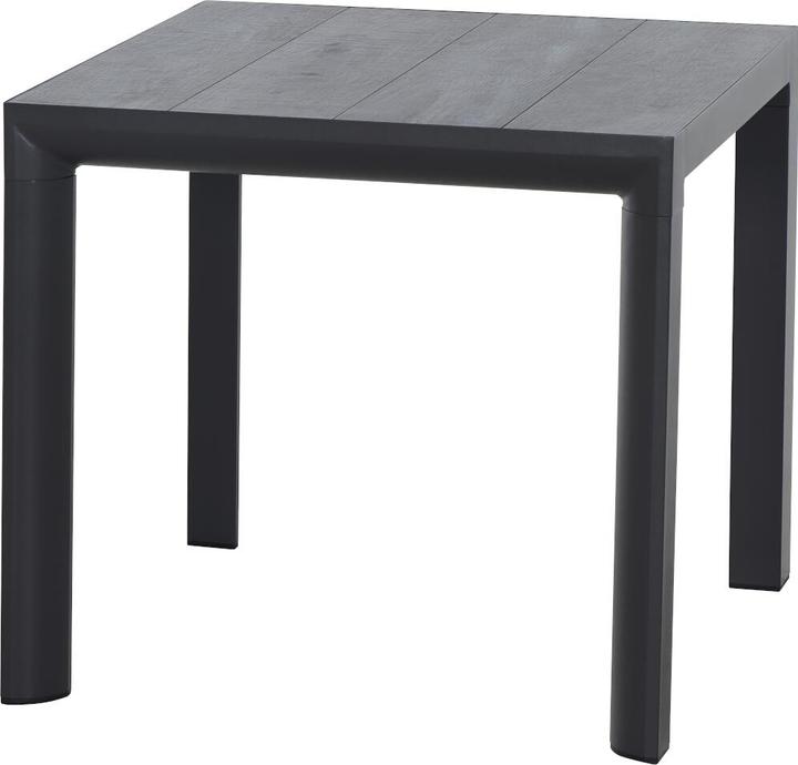 Actual product image Siena Garden Silva Dining Tisch 80x80cm matt anthrazit / wood-grey (80 cm)