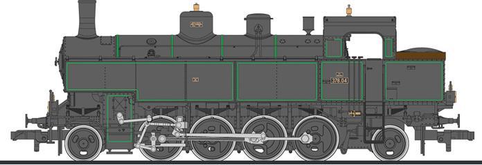 Produktbild Bachmann Trains Dampflok, Reihe 378, BBÖ, Ep. II, Rundschlot (Spur H0)