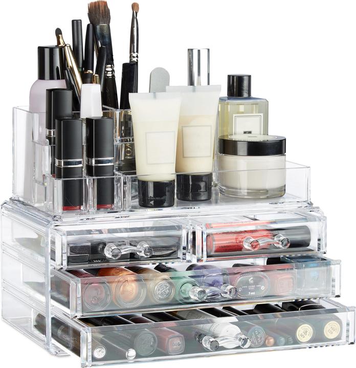 Image du produit Relaxdays Organiseur de maquillage 4 tiroirs