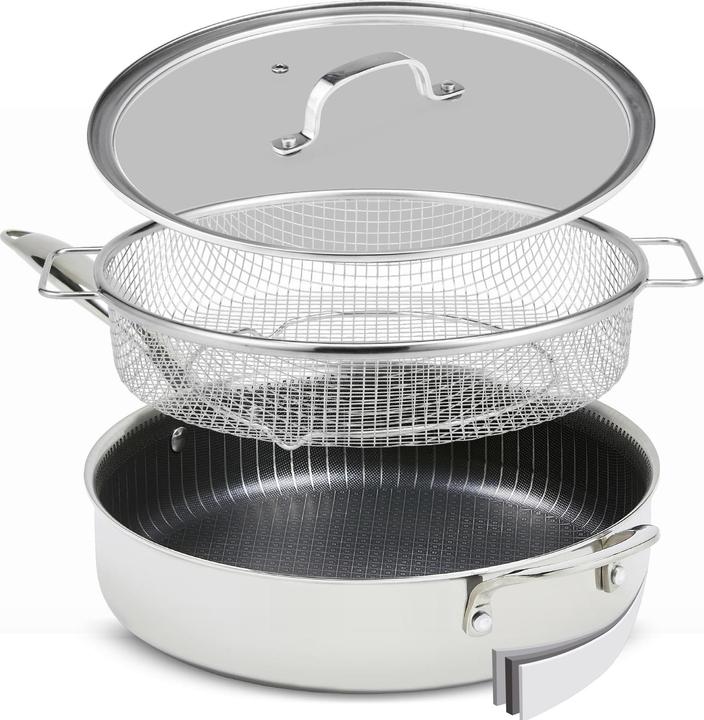 Actual product image Livington Titan Pan (26.50 cm, Frying pan, Aluminium, Stainless steel)