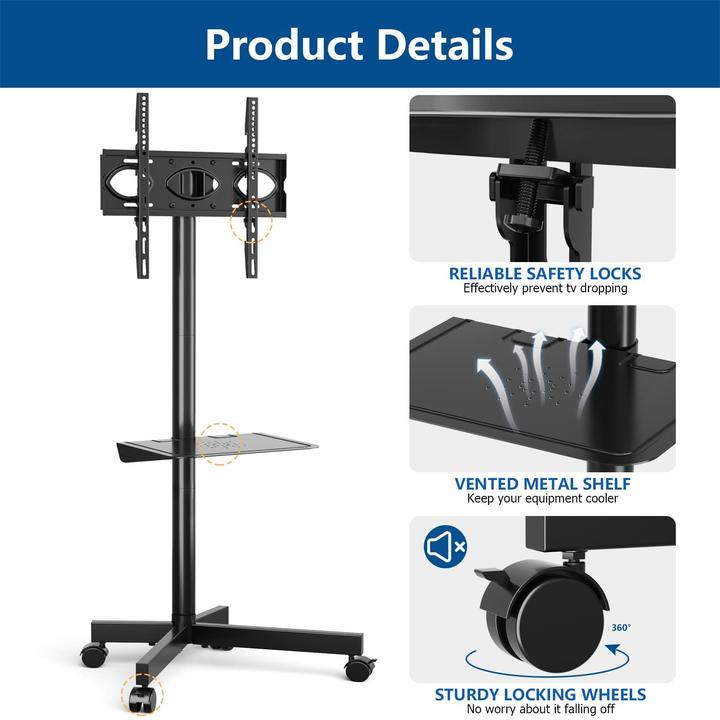 Image du produit River Systems Support TV (Universel, 60", 5 kg)