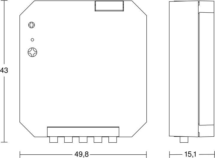 Actual product image Steinel Push-button coupler LiveLink 082123 DALI2 4-fold, 4 push-button inputs
