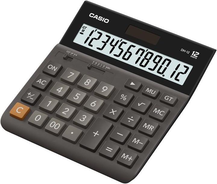 Casio Calculatrice de bureau DH-12, 151 x 159 x 28.5 mm (Piles)