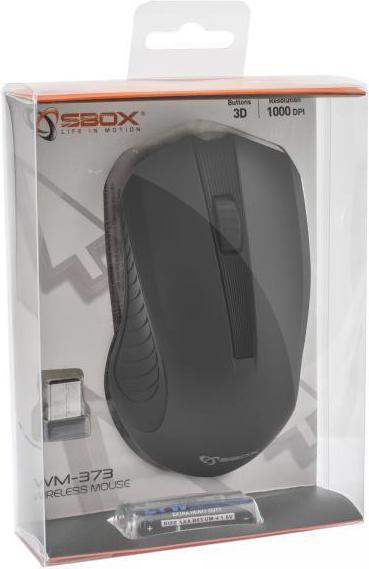 Productafbeelding Sbox WM-373B zwarte muis (Draadloze)