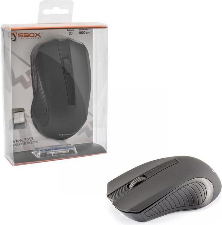 Productafbeelding Sbox WM-373B zwarte muis (Draadloze)