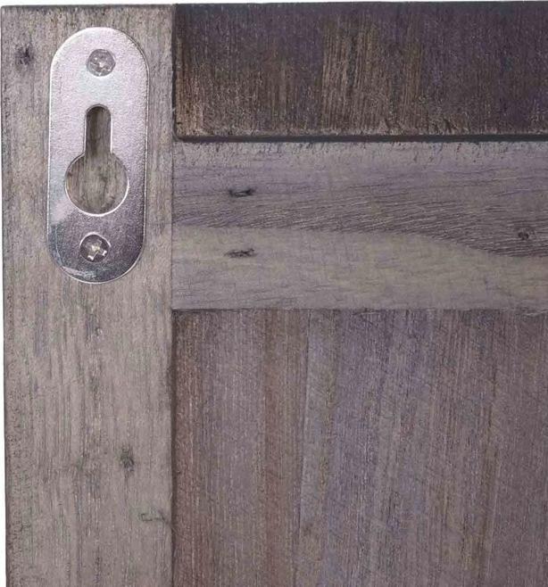Produktbild Mendler Wandgarderobe Home, Shabby Look Vintage, 8 Haken 91x60cm - dunkelgrau, shabby