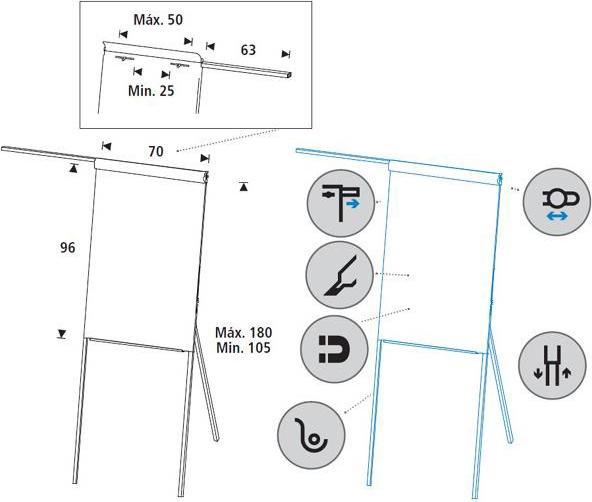 Actual product image Rocada Fixer Flipchart (96 x 70 cm)