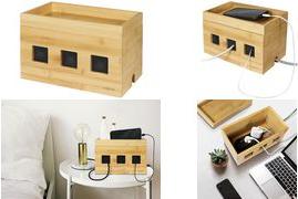 Produktbild LogiLink KAB0076 Kabelbox 255x140x165 mm Bambus