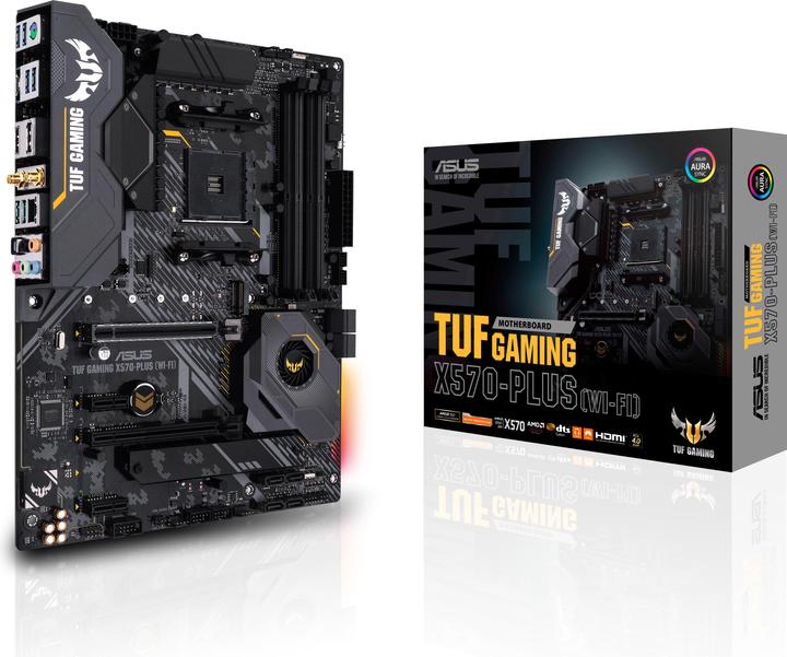 Actual product image ASUS TUF Gaming X570-Plus (WI-FI) (AM4, AMD X570, ATX)