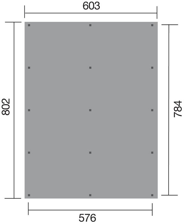 Actual product image Weka Holzbau Flat roof double carport 618 Gr.3 Trapezoidal sheet roof