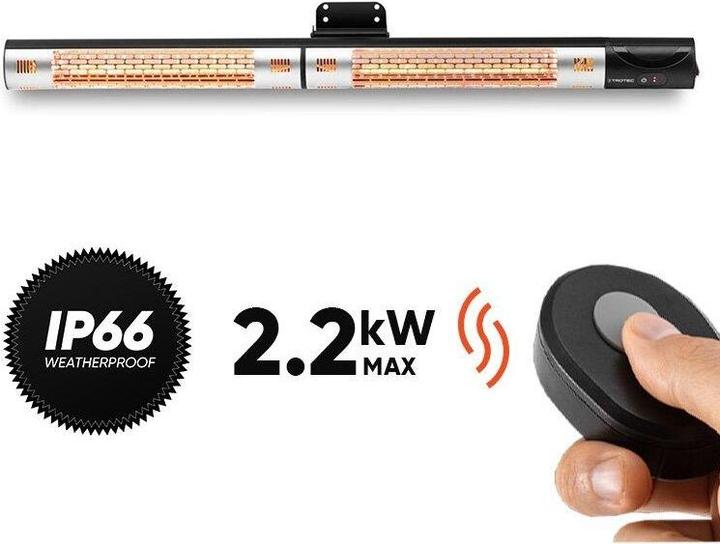 Trotec Halogen infrared heater IR 2200, Name: IR 2200, Power (W): 2200, Heating space (m²): 9 (2200 W)