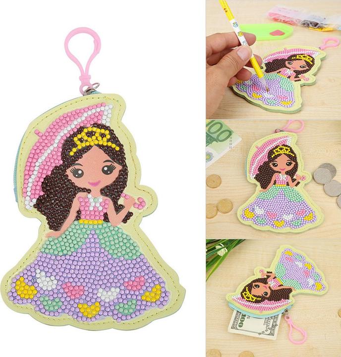 Produktbild Cover-Discount DIY Bastel-Set Glitzer Strasssteine Anhänger Prinzessin