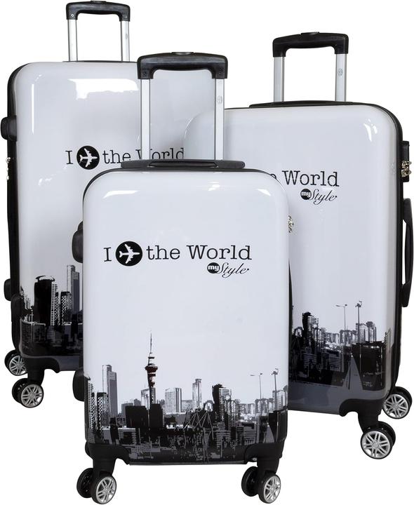 Produktbild Trendyshop365 3-teiliges Hartschalen Koffer-Set (94 l, Handgepäck (bis 50l), M (50 - 90l), L (90 - 115l))