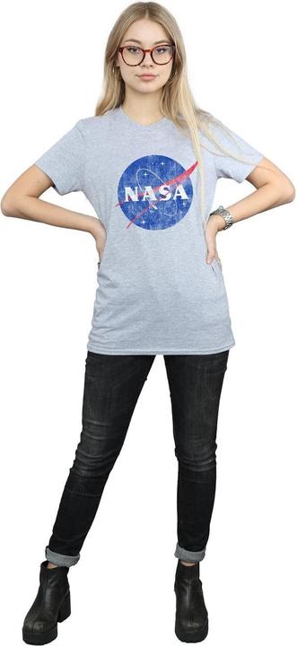 Actual product image Nasa Womens/Ladies Classic Insignia Logo Boyfriend T-Shirt (3XL)