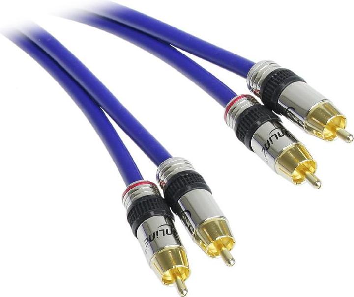 Productafbeelding InLine Cinch kabel AUDIO, vergulde stekkers, 2x Cinch (0.50 m, RCA)