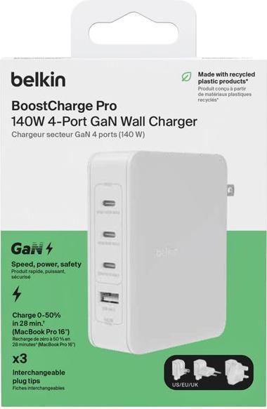 Productafbeelding Belkin Boost Charge Pro 4-Port GaN Charger (140 W)