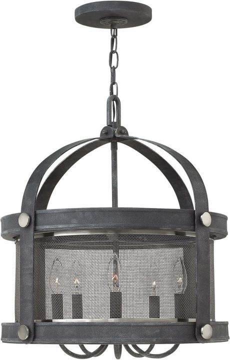 Elstead Lighting Holden Lustre E14 5 branches zinc vieilli