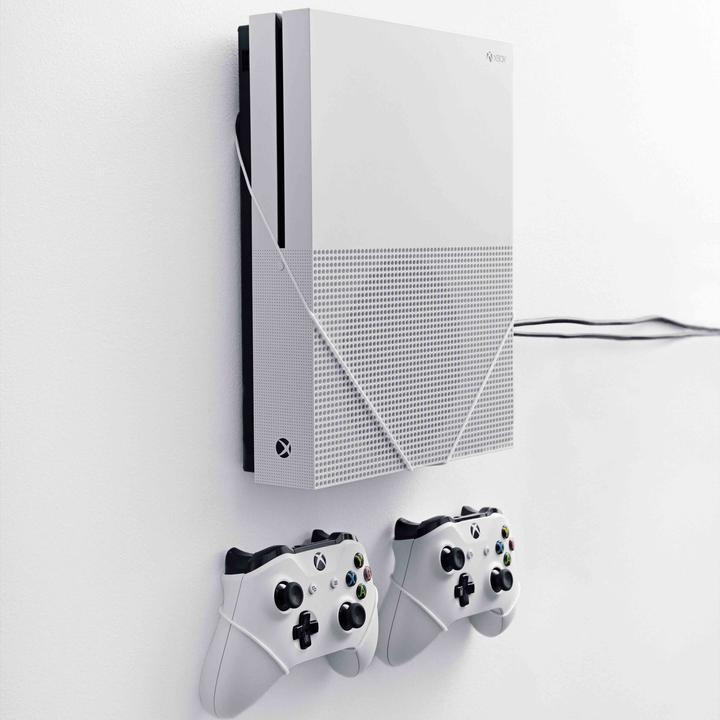 Actual product image Floating Grip Floating Grips Xbox One S and Controller Wall Mounts - Bundle (White) (Xbox One S)