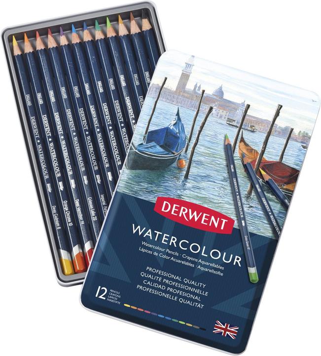Image du produit Derwent Crayons à Watercolour, 12 Tin (12 x)