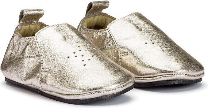 Image du produit La Redoute Collections Pantoufles en cuir doré avec motif étoilé (18)