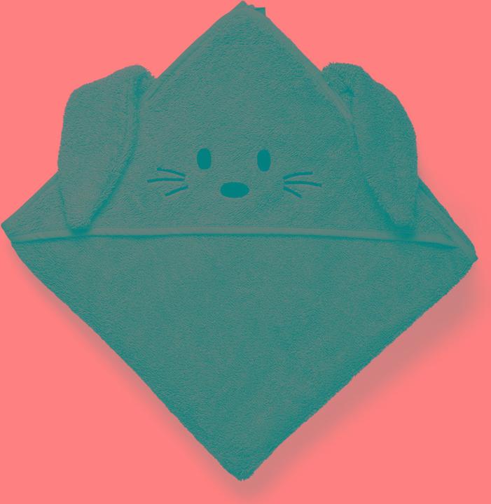 Actual product image Nuuroo Aki Hooded Baby Towel - Asphalt