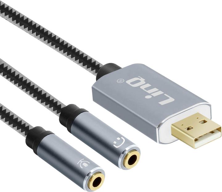LinQ USB / 2x 3.5mm Klinke Adapter U3532 (3.5mm Klinke, 3.5mm Klinke)