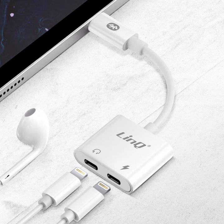 Produktbild LinQ Audio- und Ladeadapter für iPhone x2 Lightning Anschluss (Lightning, Lightning)