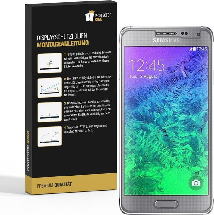 Produktbild Protectorking 4x Displayschutzfolie matt Anti-Reflex entspiegelt (4 Stück, Samsung Galaxy Alpha)