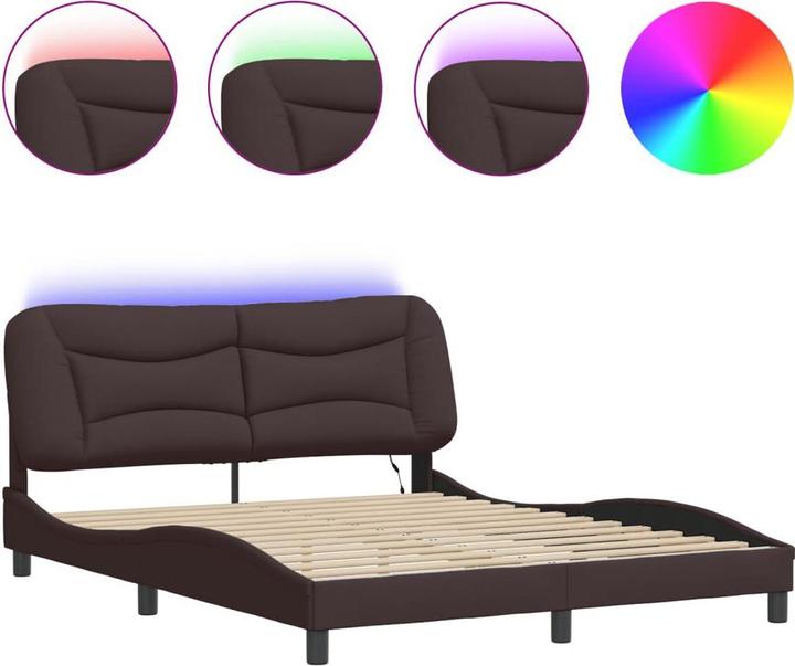 Actual product image VidaXL Bed frame with LED fabric (160 x 200 cm)