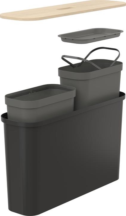 Orthex Collect Slim 46 L sorting set, black (46 l)