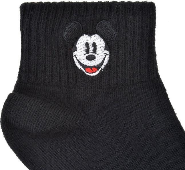 Immagine prodotto Disney Mickey Socken mit kurzer Gesichtsstickerei Schwarz 36-39 (36 - 39)