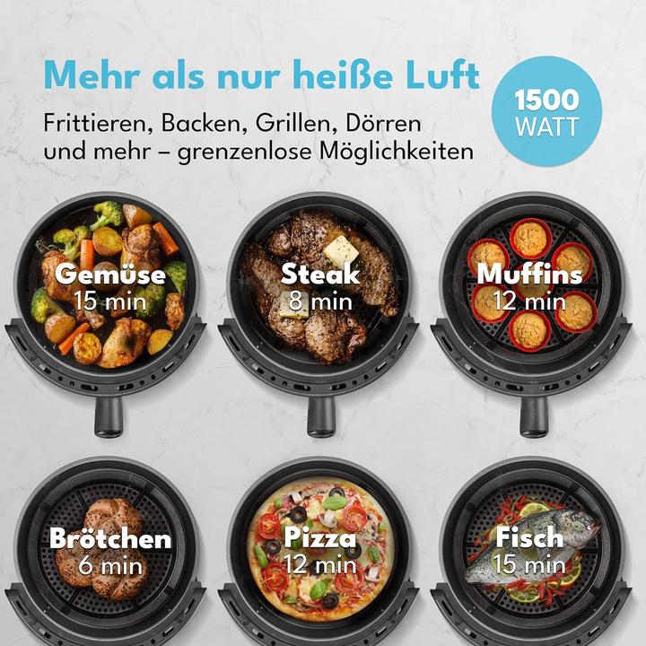 Produktbild Lebenlang Heissluftfritteuse mit 8 Programmen (5L, 1500W)