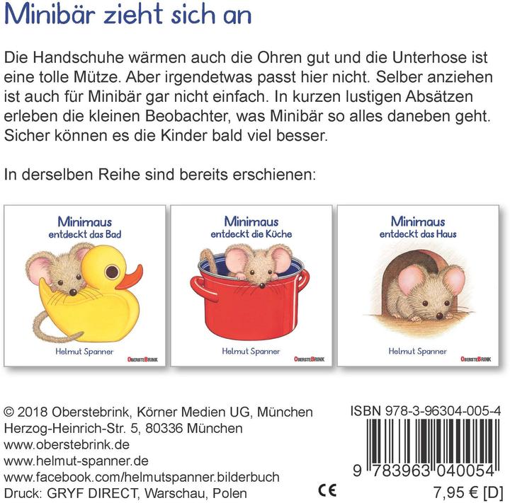 Immagine prodotto Mini orso si veste (Tedesco)
