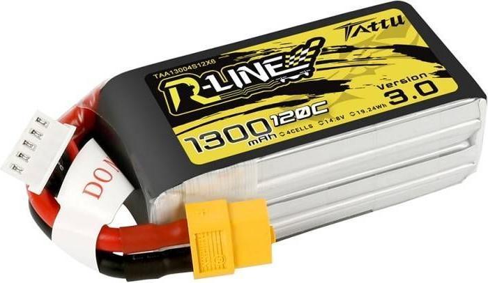 Produktbild Tattu Akumulator R-Line Version 3.0 1300mAh 14,8V 120C 4S1P XT60 (14.80 V, 1300 mAh)