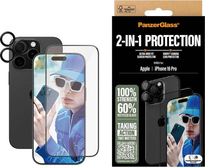 Produktbild PanzerGlass 2-in-1 Set (1 Stück, Apple iPhone 16 Pro)
